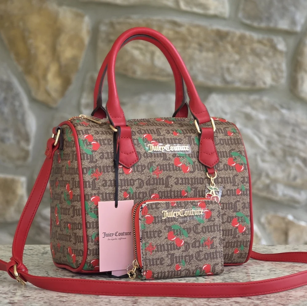 Juicy Couture Cherry Duffle Satchel SET